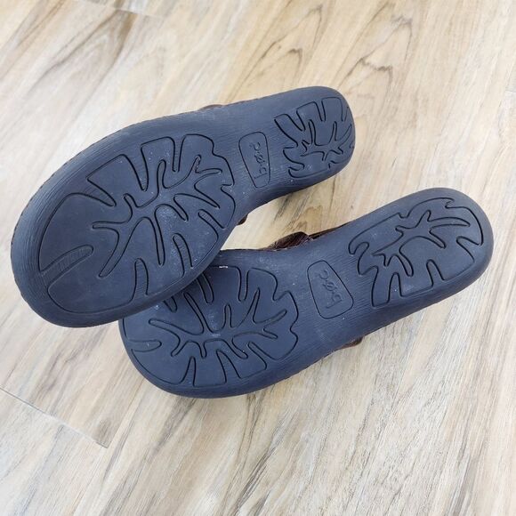 💛BOC Brown "Peggy" Embossed Clog Shoes Size 8.5 - Picture 9 of 11